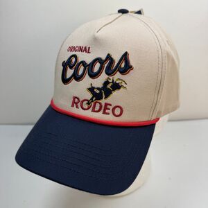 Original Coors Banquet Rodeo Trucker Hat Strapback Rope Bull Logo Beer
